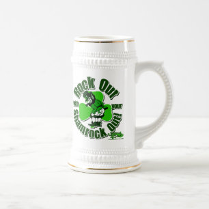 Caneca De Cerveja Rocha para fora com seu trevo para fora!