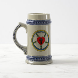 Caneca De Cerveja Rosa de Lutero com Relevo