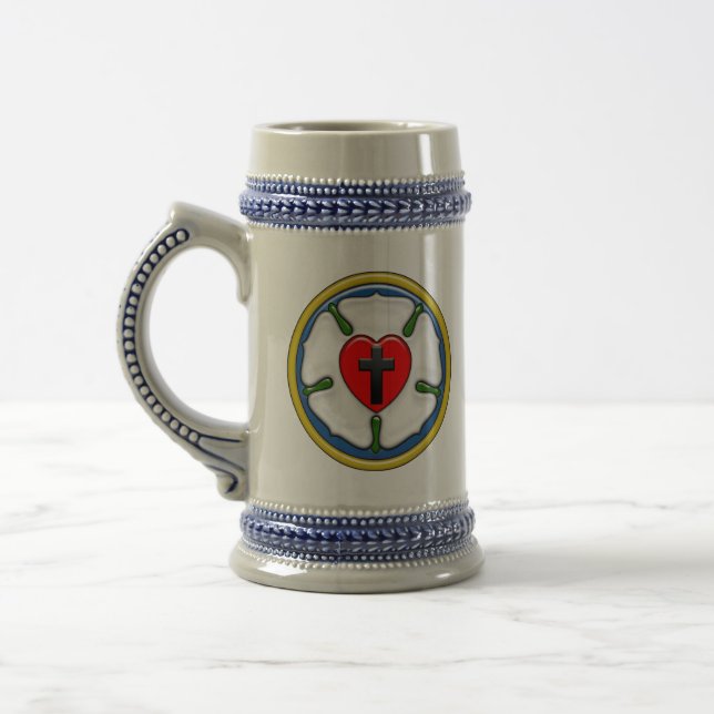 Caneca De Cerveja Rosa de Lutero com Relevo (Esquerda)