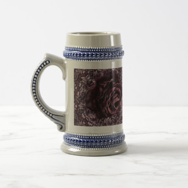 Caneca De Cerveja Rosa Mandala (Esquerda)