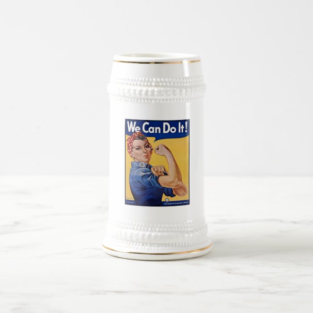 Caneca De Cerveja Rosie the Riveter: Forte Empoderamento feminino (Centro)