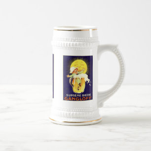 Caneca De Cerveja Rótulo de Líquido de Vintage da Suprema Biere Ga