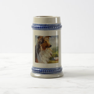Caneca De Cerveja Rough Collie Dog