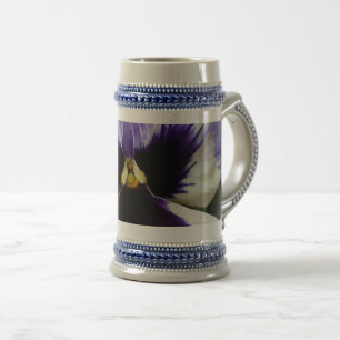 Caneca De Cerveja roxo profundo em branco