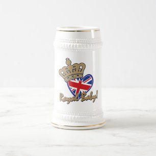 Caneca De Cerveja Royal Baby UK Heart Flag