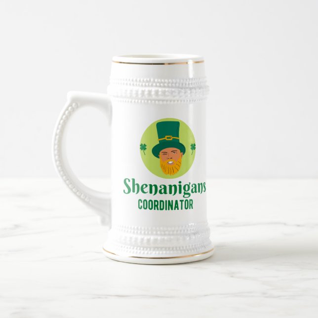 Caneca De Cerveja Rua de Coordenadores Shenanigans. Dia de Patrick (Esquerda)