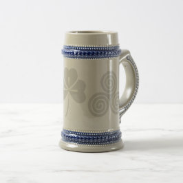 Caneca De Cerveja Rua Feliz Irlandês PPatrick Cinza/Blue Beer Mug