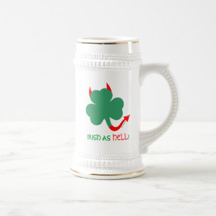Caneca De Cerveja Rua Irlandês Como Inferno.