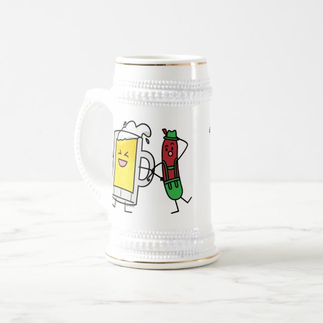 Caneca De Cerveja Salsicha de cerveja Octoberfest Oktoberfest (Frente Esquerda)