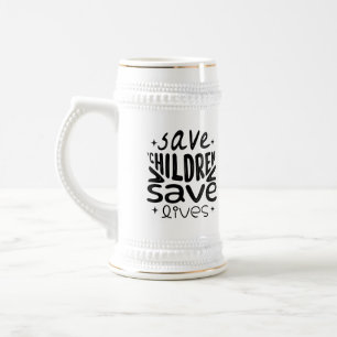 Caneca De Cerveja Salvar Filhos, Salvar Vidas