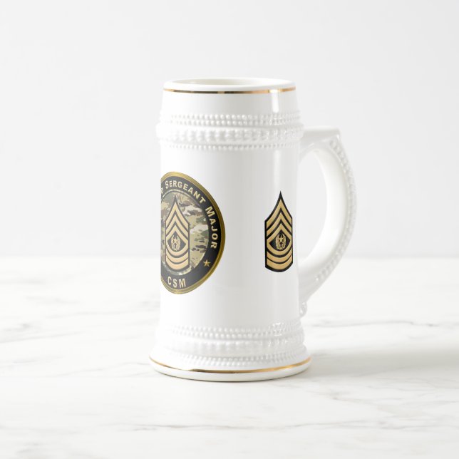 Caneca De Cerveja Sargento-comando Major CSM (Frente Esquerda)