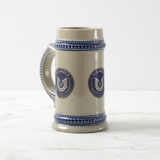 Caneca De Cerveja Sargento Técnico da Força Aérea TSgt (Frente Esquerda)
