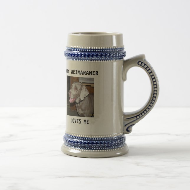 Caneca De Cerveja sassy, MEU WEIMARANER, AMA-ME (Direita)