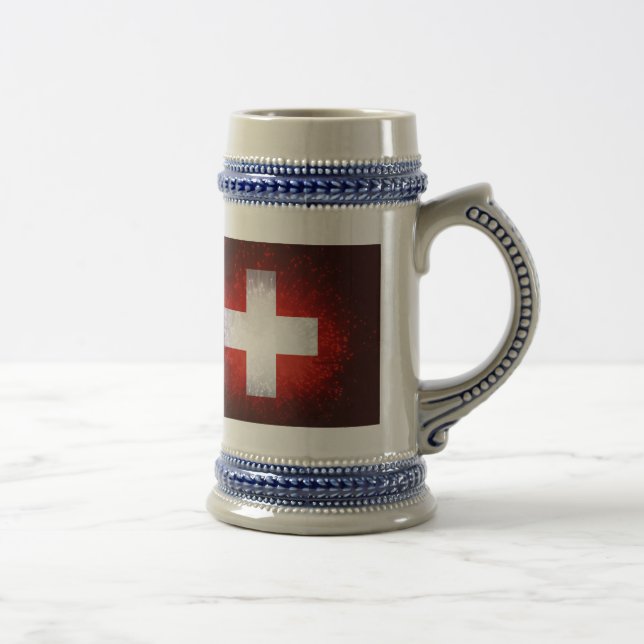 Caneca De Cerveja Schweiz; Sinalizador de Suiça (Direita)