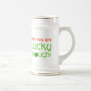Caneca De Cerveja Se Você É Irlandês Com Sorte O Suficiente bebendo 