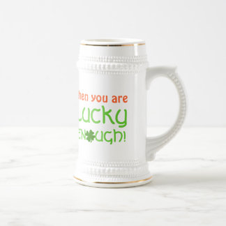 Caneca De Cerveja Se Você É Irlandês Com Sorte O Suficiente bebendo