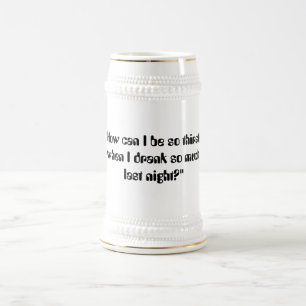 Caneca de cerveja sedento