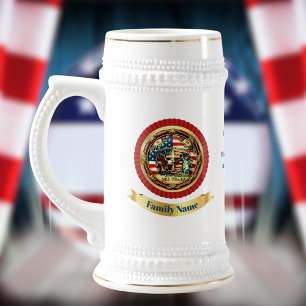 Caneca De Cerveja Selo Personalizado do 250º Aniversário dos EUA Vin
