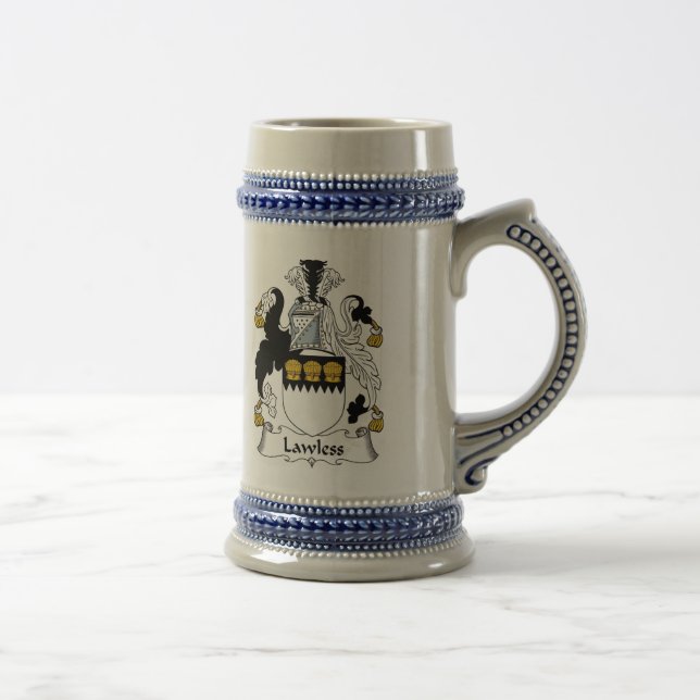 Caneca de cerveja sem lei da brasão - crista da (Direita)