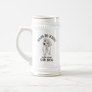 Caneca De Cerveja Sempre Faça Ciência Com Seu Laboratório Cão Engraç