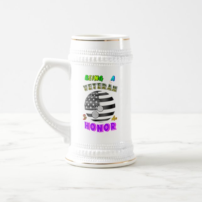 Caneca De Cerveja Ser Veterano É Uma Honra (Esquerda)