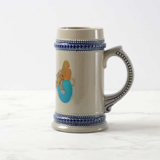 Caneca De Cerveja sereia de cauda azul (Direita)