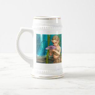 Caneca De Cerveja Sereia Jovem Fantasia Subaquática para Crianças