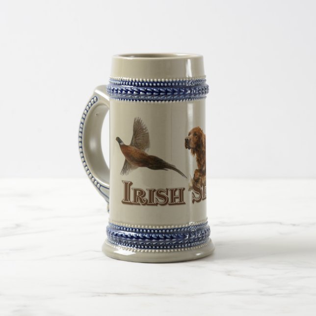Caneca De Cerveja Setter Irlandês  (Frente Esquerda)