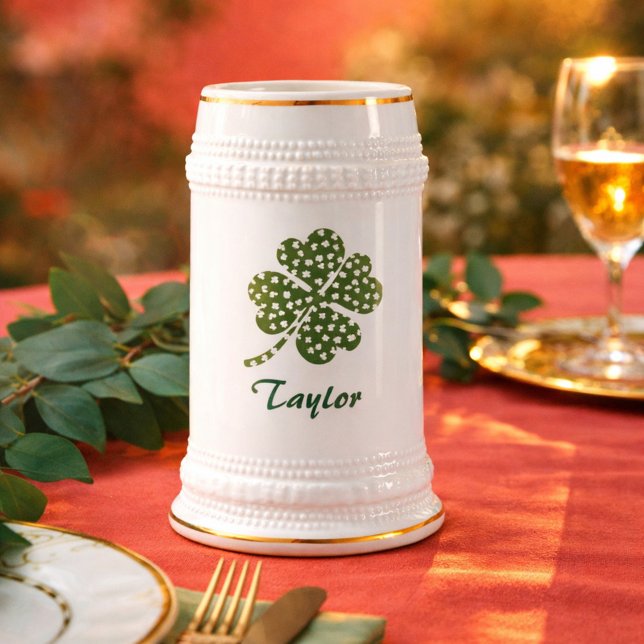 Caneca De Cerveja Shamrock Four Folaf Clover (Criador carregado)