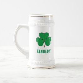 Caneca De Cerveja Shamrock Green Clover Ireland Celular Irish Name