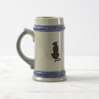 Caneca de cerveja silhueta de gato preto