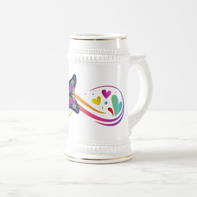 Caneca De Cerveja Símbolo Autismo Gift Mug (Frente Esquerda)