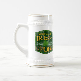 Caneca De Cerveja Símbolo de Pub Irlandês Personalizado