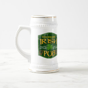 Caneca De Cerveja Símbolo de Pub Irlandês Personalizado