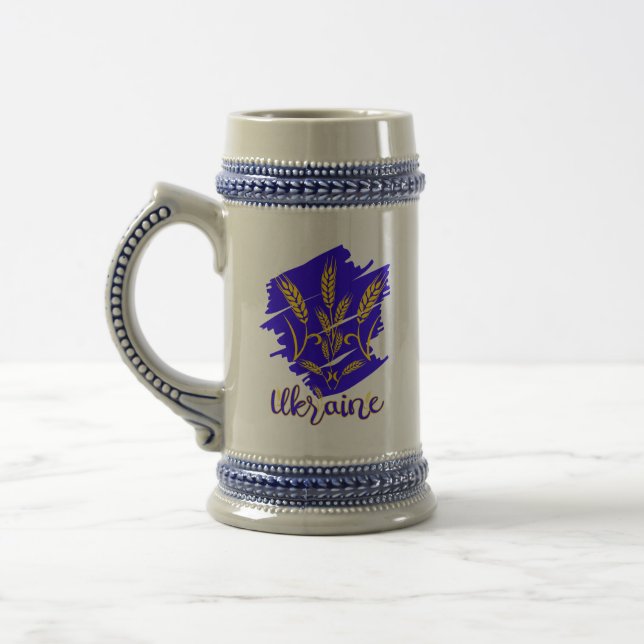 Caneca De Cerveja Símbolo nacional ucraniano trizub feito de orelha  (Esquerda)