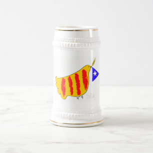 Caneca De Cerveja Símbolo Patriótico, pombo da liberdade da Catalunh