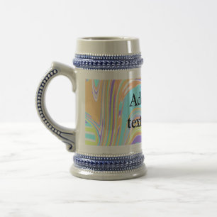 Caneca De Cerveja Simple pink blue orange yellow abstract add name t