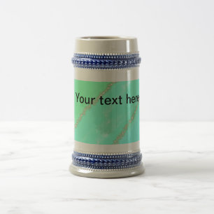 Caneca De Cerveja Simples glitter de aquarela verde minimalista adic