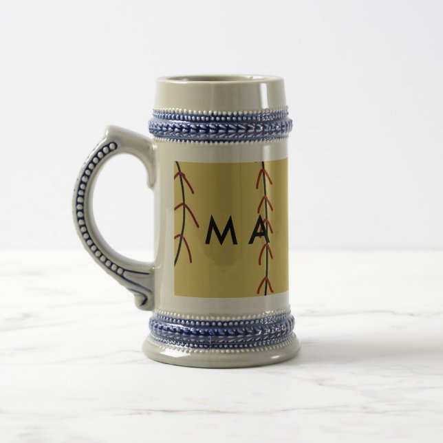 Caneca De Cerveja Simples monograma adicione seu nome com letra míni (Esquerda)