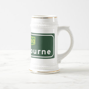 Caneca De Cerveja Sinal de estrada de Melbourne, Austrália