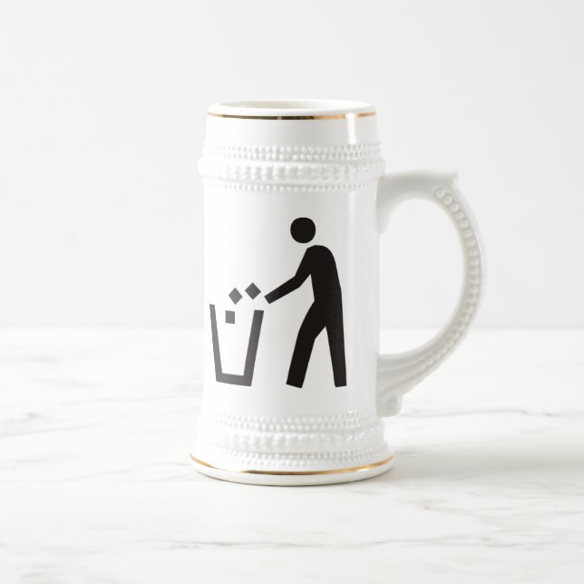 Caneca De Cerveja Sinal do balde do lixo (Direita)