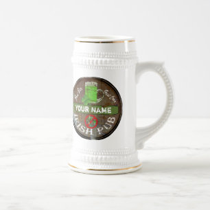 Caneca De Cerveja Sinal irlandês personalizado do bar