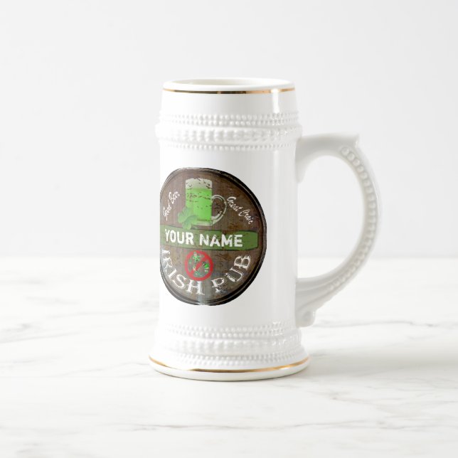 Caneca De Cerveja Sinal irlandês personalizado do bar (Direita)