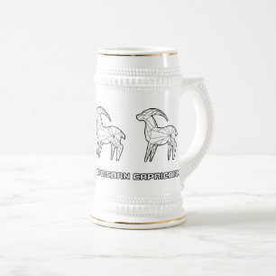 Caneca De Cerveja Sinal Zodiac Mug:Capricórnio