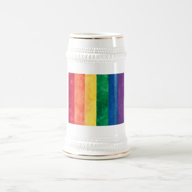 Caneca De Cerveja Sinalizador orgulho gay Arco-Íris (Centro)