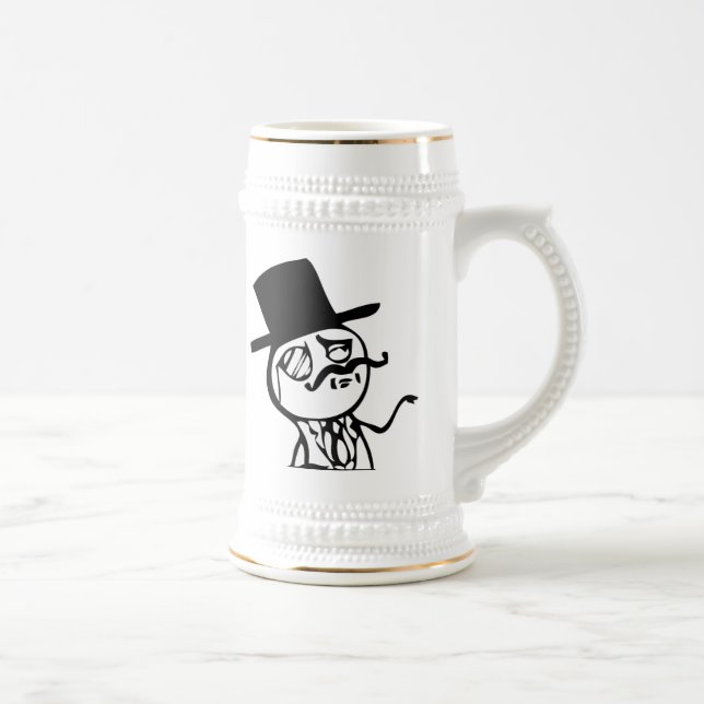 Caneca De Cerveja Sinta como um meme do senhor cómico (Direita)