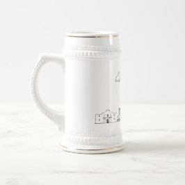 Caneca De Cerveja Skyline Personalizado de San Antonio Texas