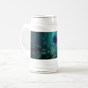 Caneca De Cerveja SlipperyJoe figura de zumbi aterrorizante isolada
