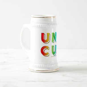 Caneca De Cerveja SlipperyJoe não cortado vibrante animado neon arco