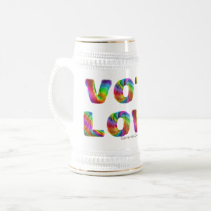 Caneca De Cerveja SlipperyJoe voto amor igualdade pelo de cores do a